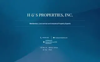 H & S Properties Inc website