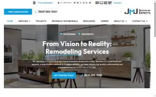 JMJ Remodeling Experts website