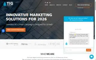 TIG Advertising website