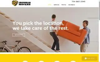 Ironman Movers website