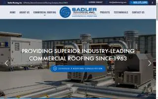 Sadler Roofing Inc. website