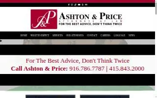 Ashton & Price LLP of Orangevale website