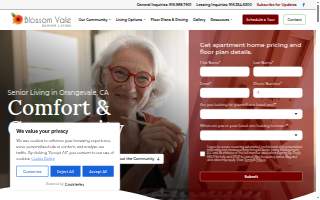 Blossom Vale Senior Living website