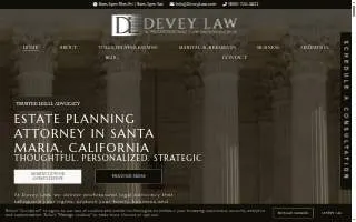 Devey Law, A Professional Law Corporation website