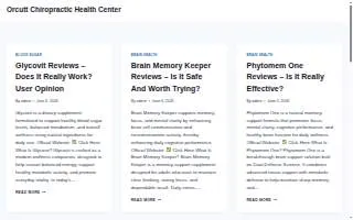 Orcutt Chiropractic Health Center website