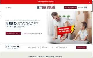 Best Self Storage - Oroville website