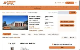 Garden Drive Mini Storage website