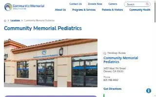 Community Memorial Pediatrics website