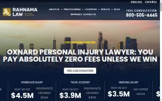 Rahnama Law - Abogados of Oxnard website