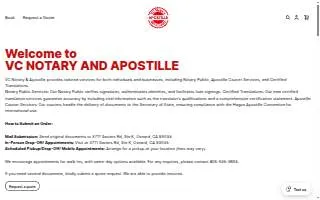 VC Notary and Apostille website