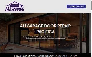 Ali Garage Door Repair Pacifica website