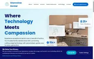 Shore View Dental website