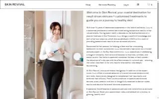 Skin Revival of Pacifica website