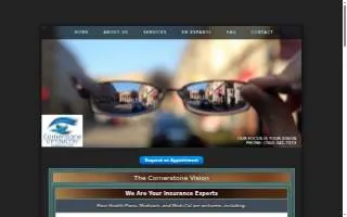 Cornerstone Optometry website