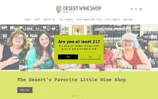 Desert Wine Shop on 111 La Quinta website
