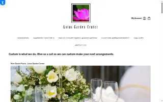 Lotus Garden Center website