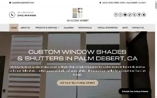 Shades West website