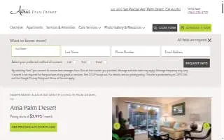 Atria Palm Desert website