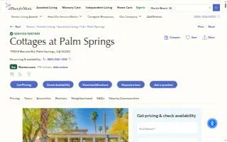Cottages at Palm Springs website