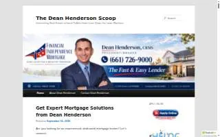 Dean Henderson - Financial Independence Mortgage website