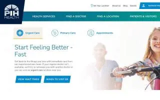 PIH Health Cardiology Lancaster website