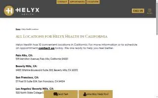 Helyx Health - Palo Alto website