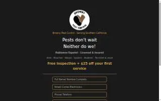 Browny Pest Control website