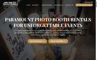 CJ Photo Booth Rentals website