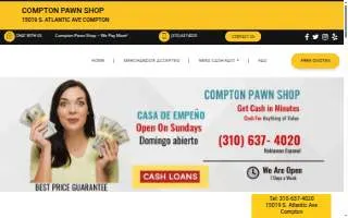 Compton Pawn Shop website