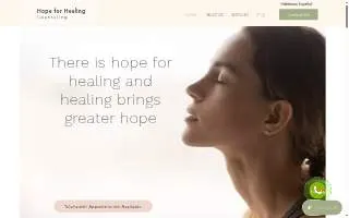 Hope for Healing Counseling, Inc website