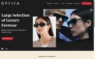 Optica Optometry Vision Center website