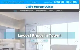 Cliffs Discount Glass website