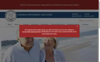 Congress Orthopaedic Associates of Pasadena website