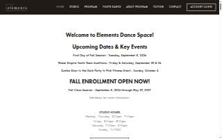 Elements Dance Space website