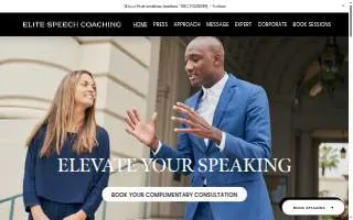 Elite Speech Coaching website