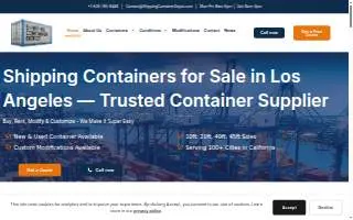 Shipping Container Depot Inc. of Pasadena website