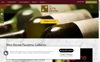 The Wine Grotto of Pasadena website