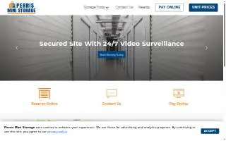 Perris Mini Storage website