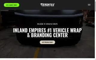 Versatile Wraps website