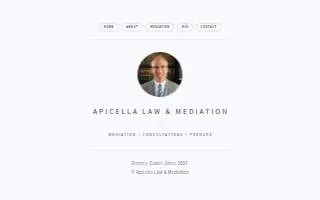 Apicella Law & Mediation website