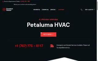 Comfort Factor HVAC website