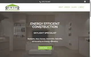 Rowser Construction website