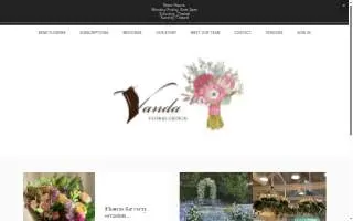 Vanda Floral Design - Retail Storefront website