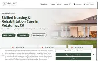 Vineyard Post Acute of Petaluma website