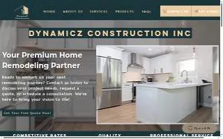 DynamicZ Construction Inc. website