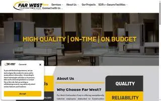Far West Contractors Corp. website