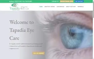 Tapadia Eye Care website