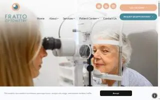Fratto Optometry Eyexam of CA website