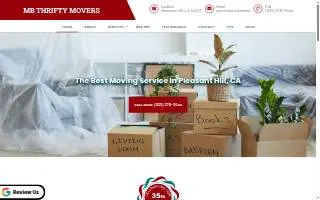 MB Thrifty Movers website