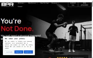 Bax Performance and Rehab website